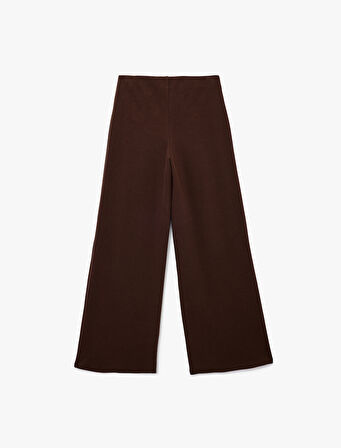 Modal Kumaş Düz Geniş Paça Kumaş Pantolon