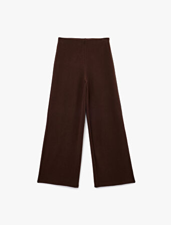 Modal Kumaş Düz Geniş Paça Kumaş Pantolon
