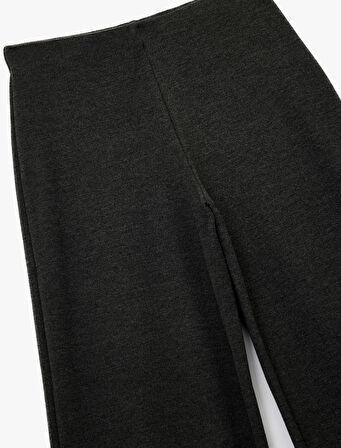 Modal Kumaş Düz Geniş Paça Kumaş Pantolon