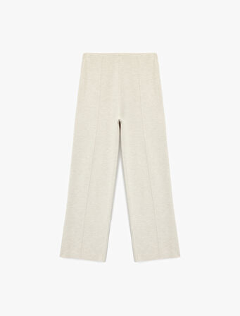 Normal Bel Nervürlü Bol Paça Pantolon