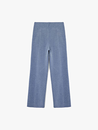 Normal Bel Nervürlü Bol Paça Pantolon