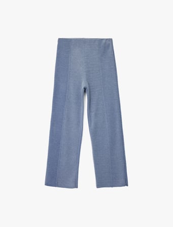 Normal Bel Nervürlü Bol Paça Pantolon