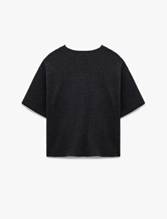 Regular Fit Kısa Kollu Bisiklet Yaka Basic Tişört