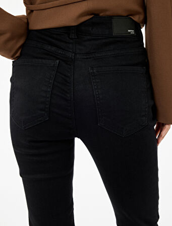 Yüksek Bel Pamuklu Skinny Jean Pantolon - Skinny Jeans
