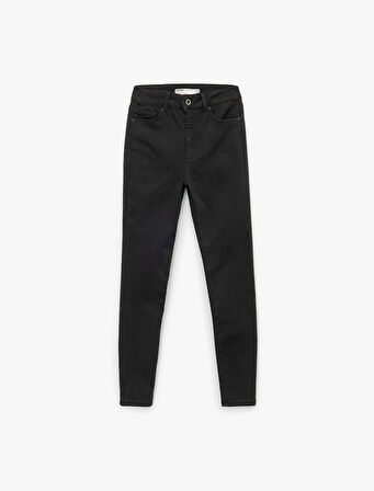 Yüksek Bel Pamuklu Skinny Jean Pantolon - Skinny Jeans