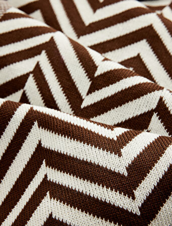 Balıksırtı Desenli Uzun Atkı