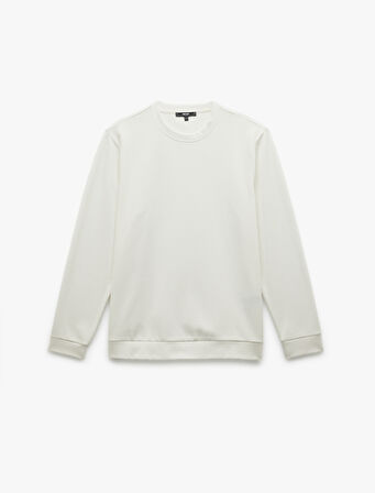 Uzun Kollu Bisiklet Yaka Basic Sweatshirt