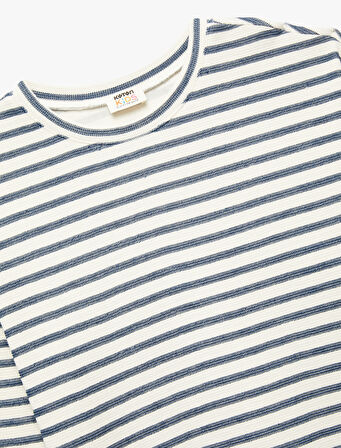 Pamuklu Uzun Kollu Bisiklet Yaka Tişört