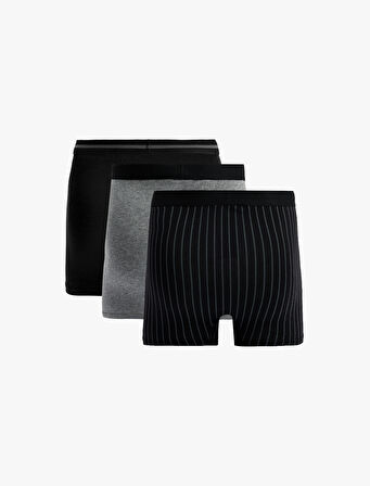 Pamuklu Desenli 3'lü Boxer Seti