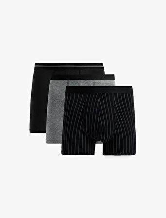 Pamuklu Desenli 3'lü Boxer Seti