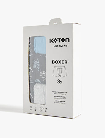 Lisanslı Rick and Morty Baskılı Pamuklu 3'lü Boxer Set