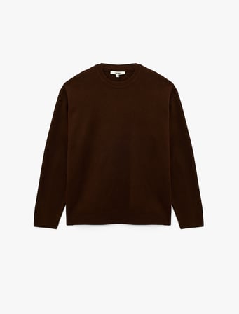Bisiklet Yaka Uzun Kollu Triko Oversize Kazak