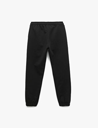 Beli Lastikli Cepli Basic Jogger Eşofman Altı
