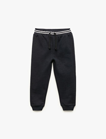 Şardonlu Beli Bağcıklı Jogger Eşofman Altı 