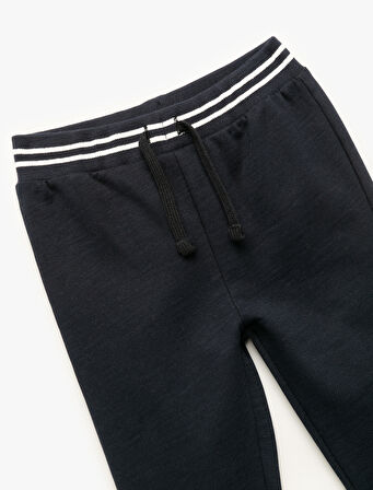 Şardonlu Beli Bağcıklı Jogger Eşofman Altı 