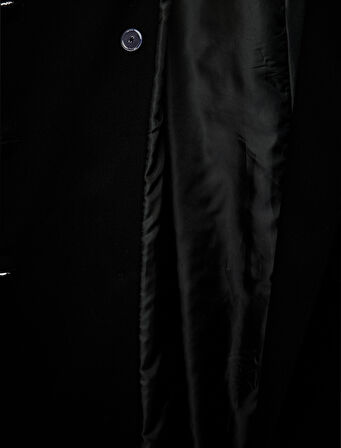 Astarlı Cepli Kruvaze Uzun Kollu Gabardin Trençkot