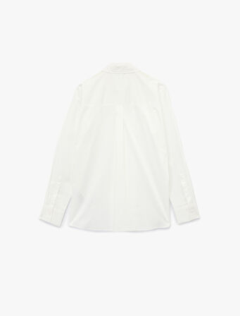 Pamuklu Uzun Kollu Klasik Yaka Oversize Gömlek