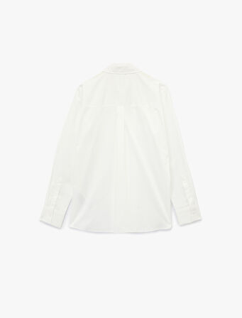 Pamuklu Uzun Kollu Klasik Yaka Oversize Gömlek