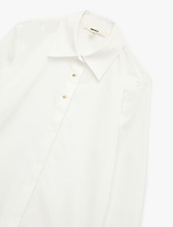 Pamuklu Uzun Kollu Klasik Yaka Oversize Gömlek