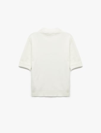 Kısa Kollu Dik Yaka Triko Oversize Kazak