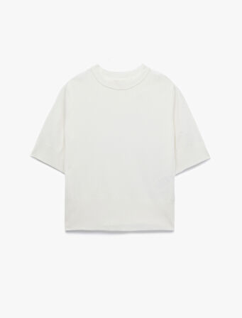 Regular Fit Hafif Dik Yaka Kısa Kollu Triko Kazak