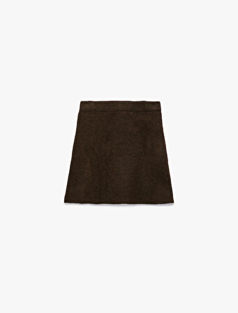 Dikiş Detaylı Mini Etek