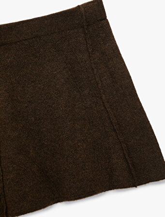 Dikiş Detaylı Mini Etek