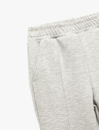 Beli Lastikli Cepli Basic Jogger Eşofman Altı