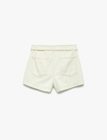 Koton X Şahika Ercümen - Yüksek Bel Kemerli Pamuklu Şort
