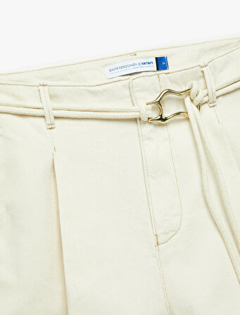 Koton X Şahika Ercümen - Yüksek Bel Kemerli Pamuklu Şort