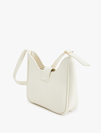 Metal Tokalı Fermuarlı Suni Deri Tote Çanta