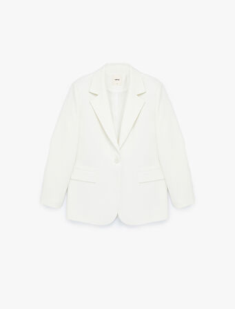 Uzun Kollu Oversize Kruvaze Yaka Ceket
