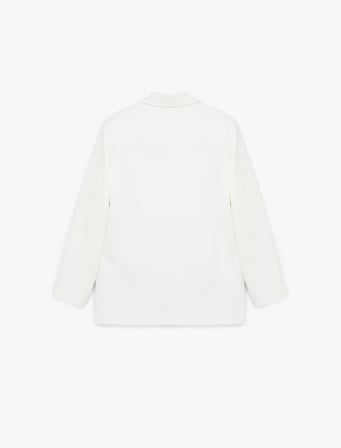 Uzun Kollu Oversize Kruvaze Yaka Ceket