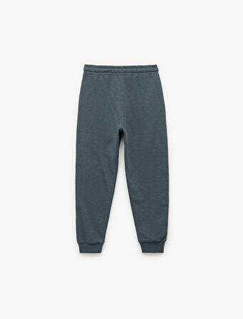 Pamuklu İkili İplik Şardonlu Cepli Jogger Eşofman Altı