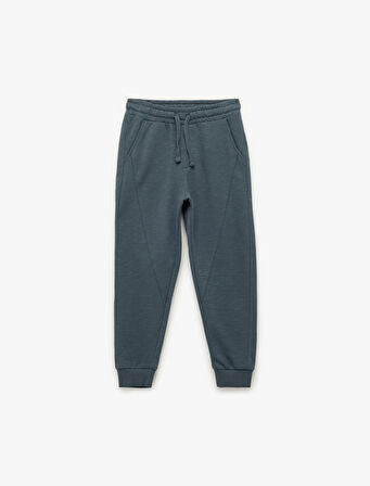 Pamuklu İkili İplik Şardonlu Cepli Jogger Eşofman Altı