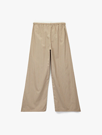 Rahat Kalıp Beli Dantelli Beli Bağcıklı Pijama Altı