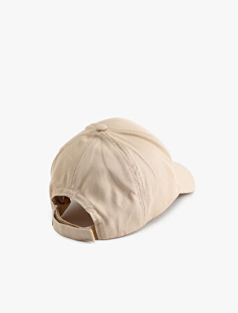 Köpek İşlemeli Pamuklu Kep Şapka