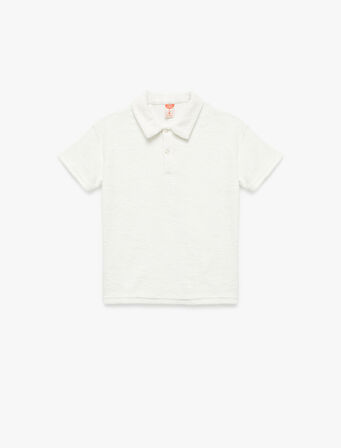 Pamuklu Kısa Kollu Düğmeli Polo Yaka Tişört