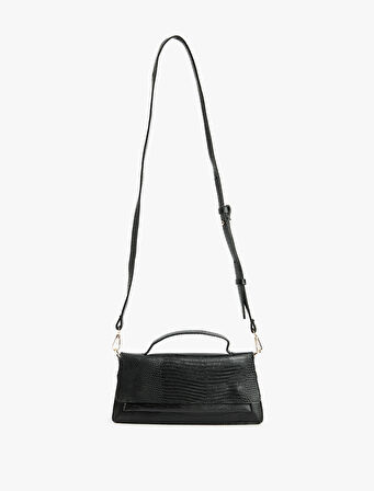 Timsah Derisi Desenli Askılı Çapraz Çanta