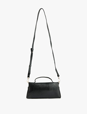 Timsah Derisi Desenli Askılı Çapraz Çanta