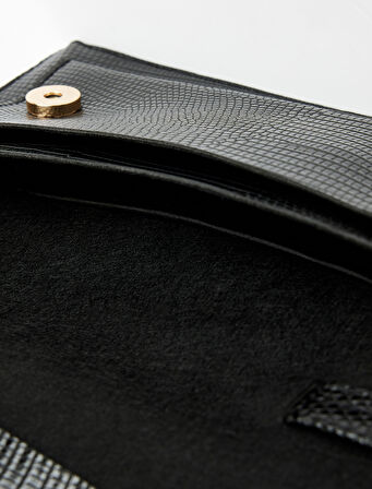 Timsah Derisi Desenli Askılı Çapraz Çanta