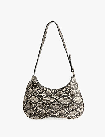 Askılı Yılan Derisi Görünümlü Omuz Çantası