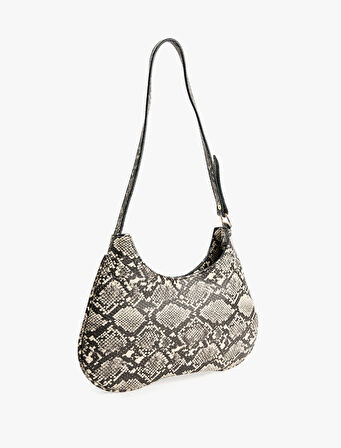 Askılı Yılan Derisi Görünümlü Omuz Çantası