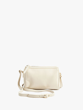 Fermuarlı Suni Deri Askılı Çapraz Çanta