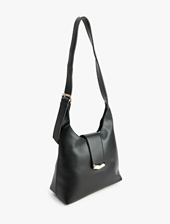 Metal Tokalı Suni Deri Tote Çanta