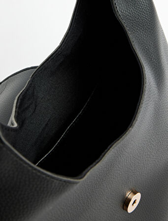 Metal Tokalı Suni Deri Tote Çanta