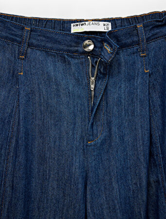 Pamuklu Yüksek Bel Geniş Paça Denim Pantolon - Bianca Wide Leg Jeans