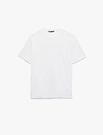 Regular Fit Bisiklet Yaka Pamuklu Kısa Kollu Basic Tişört