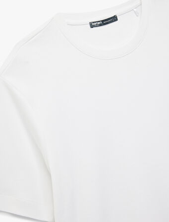 Regular Fit Bisiklet Yaka Pamuklu Kısa Kollu Basic Tişört