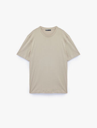 Regular Fit Bisiklet Yaka Pamuklu Kısa Kollu Basic Tişört